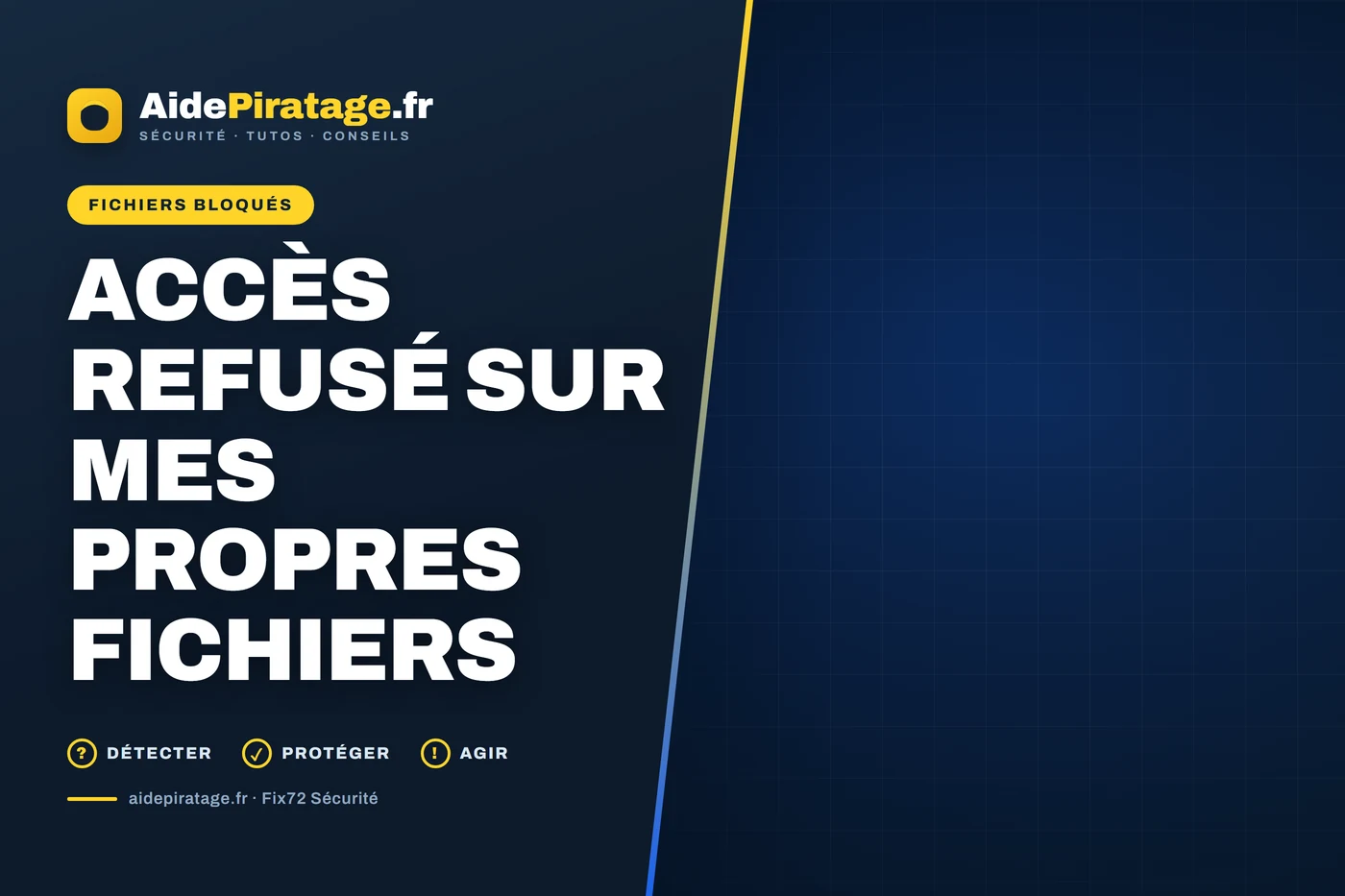 Illustration : un dossier de fichiers barré par un panneau d'interdiction