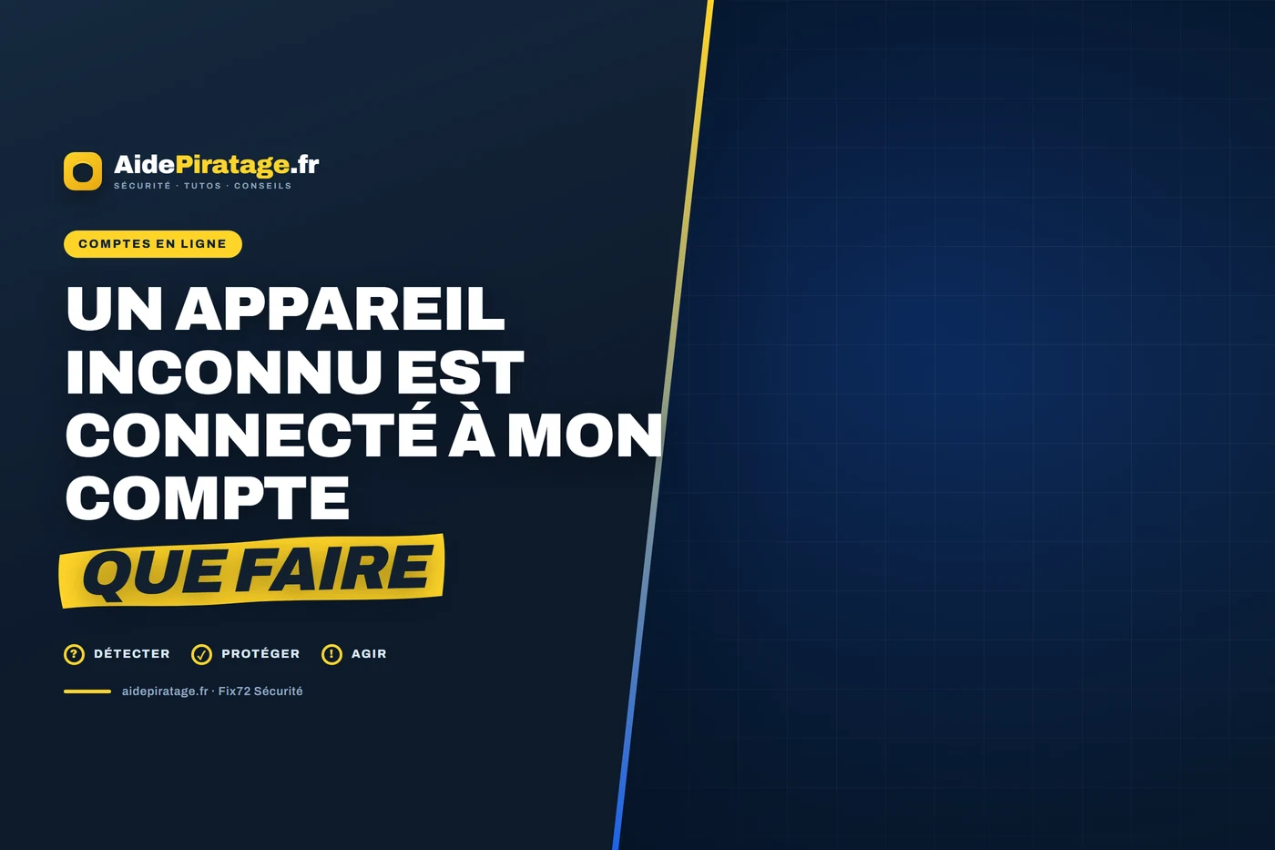 Illustration : une ligne d'appareil inconnu dans la liste des sessions d'un compte en ligne