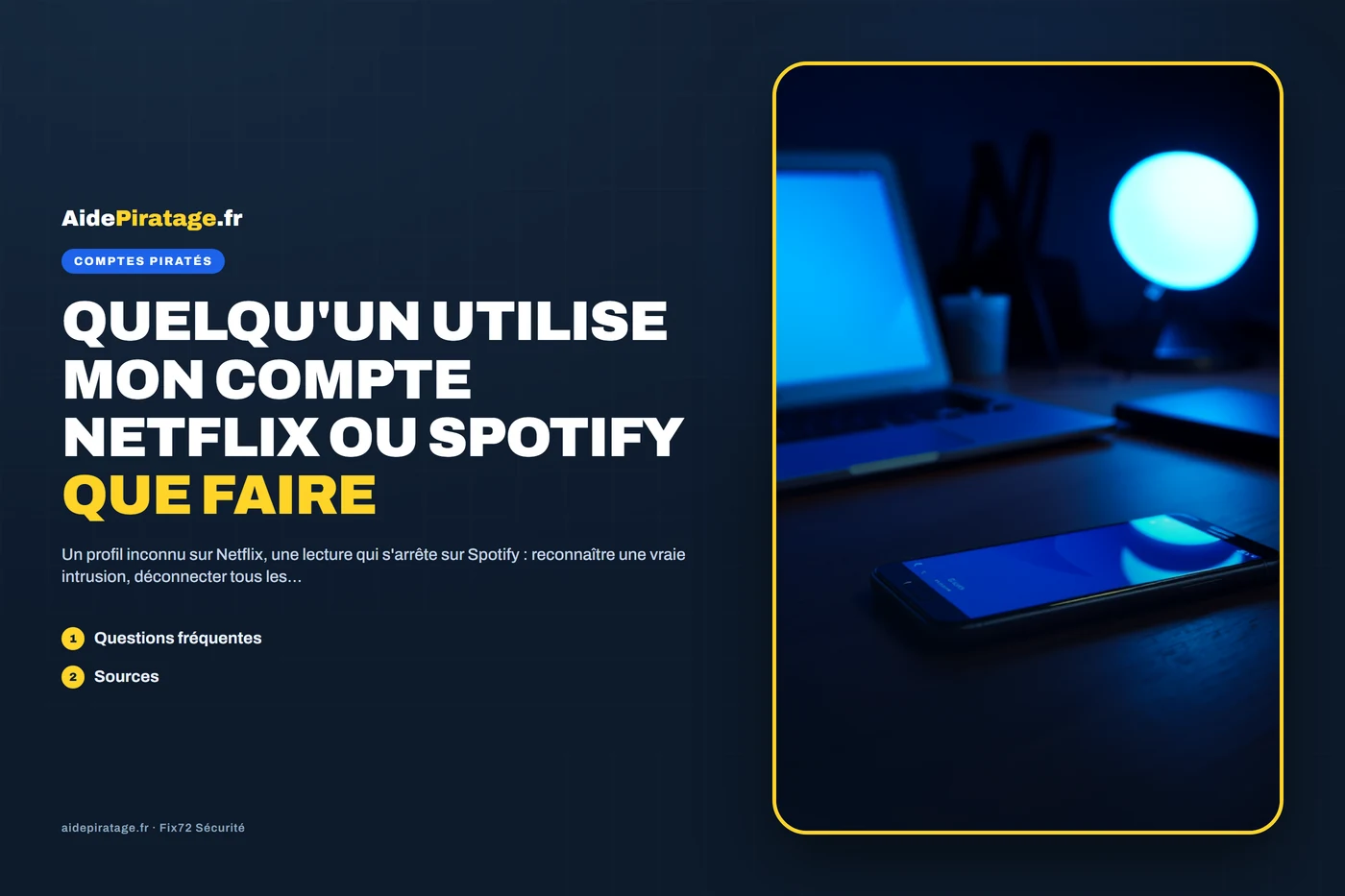 Illustration : Quelqu'un utilise mon compte Netflix ou Spotify que faire