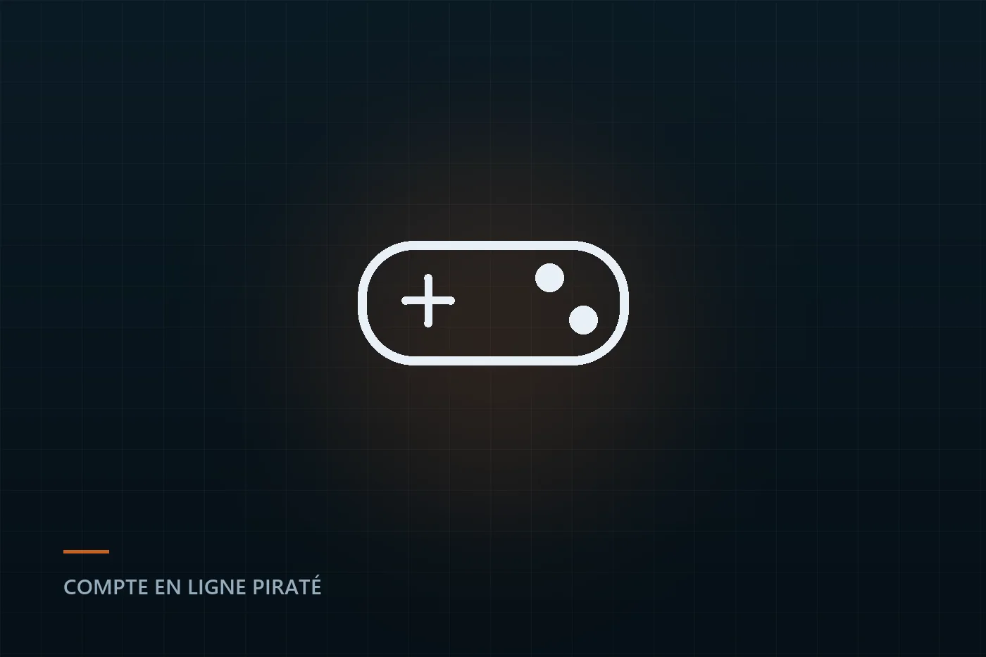 Illustration : une manette de jeu au trait sur fond sombre