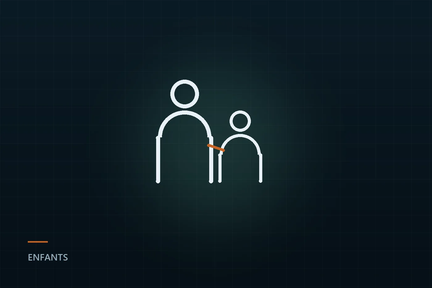Illustration : deux silhouettes, une grande et une petite, au trait