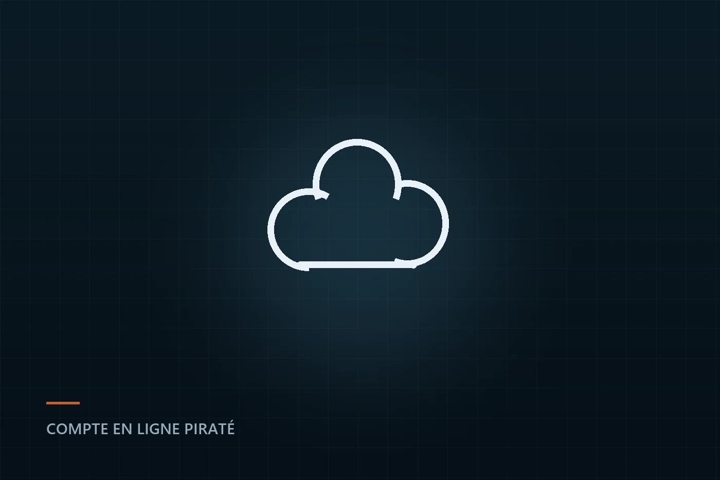 Illustration : un nuage au trait sur fond sombre