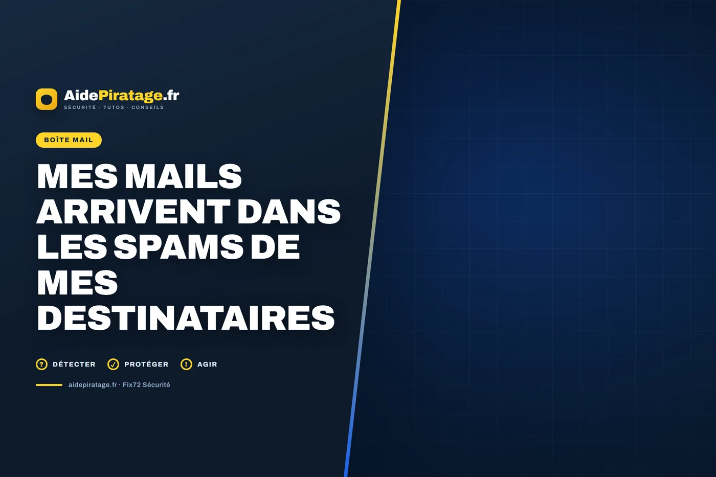 Illustration : un message sortant détourné vers le dossier des indésirables