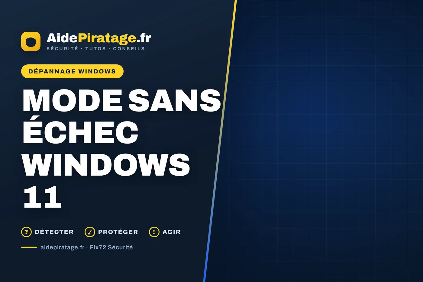 Illustration : redémarrer Windows en mode sans échec