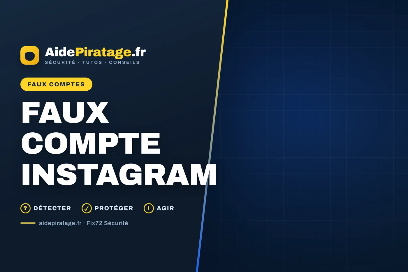 Illustration : un profil anonyme barré sur un écran de téléphone, symbole d'un faux compte Instagram