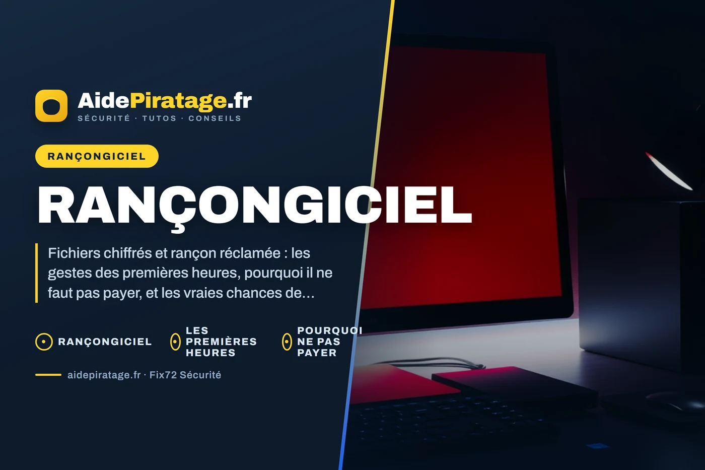 Un ordinateur portable fermé avec un cadenas posé dessus et un disque dur externe