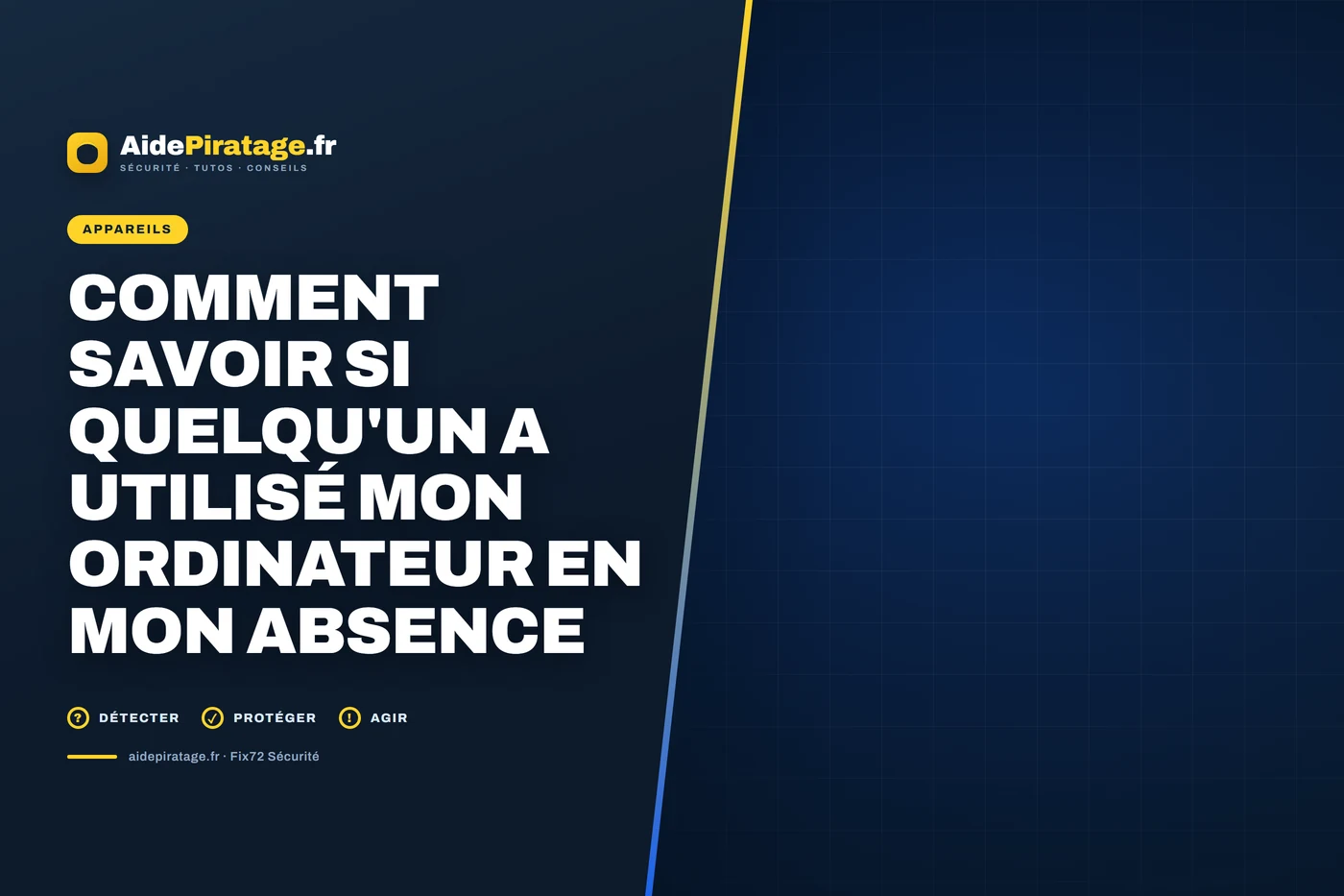 Illustration&nbsp;: un ordinateur portable resté allumé sur un bureau vide, en fin de journée