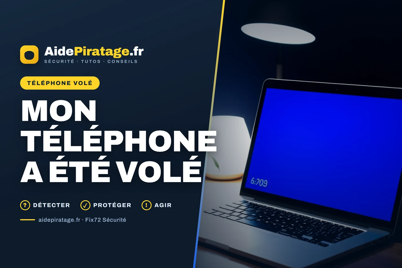 Illustration : un téléphone mobile verrouillé après un vol