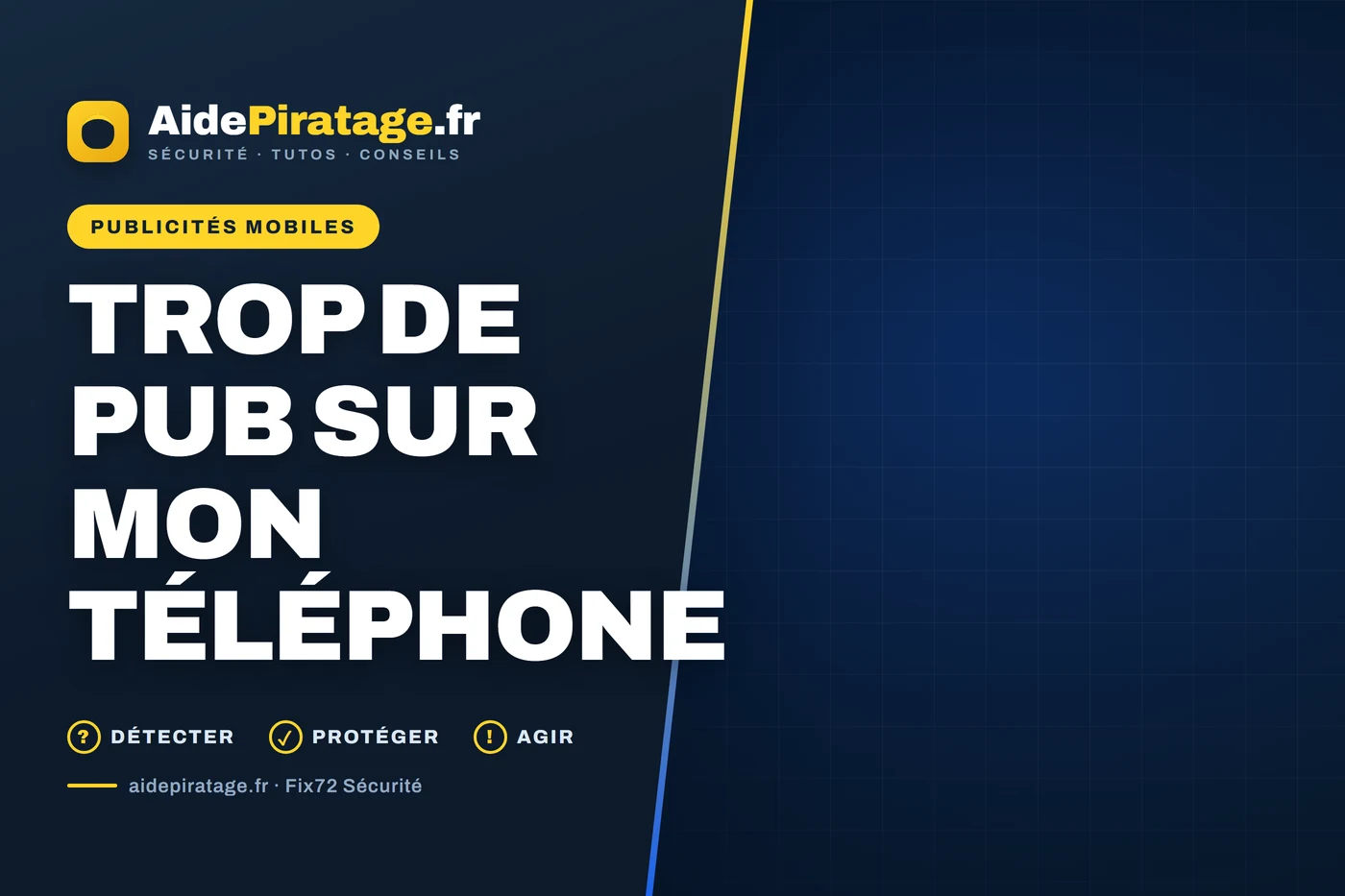 Illustration : une annonce publicitaire s'affiche par-dessus l'écran d'accueil d'un téléphone
