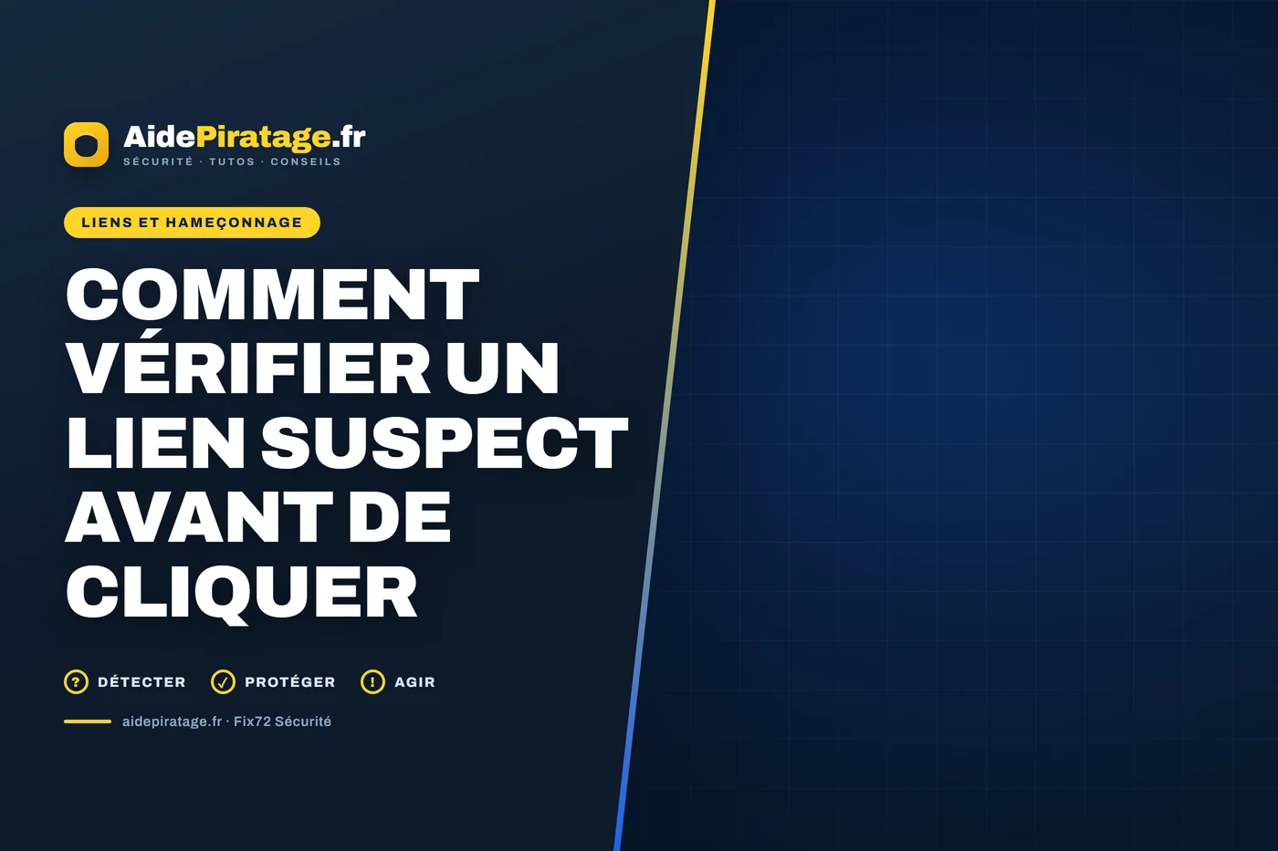 Illustration : une adresse internet lue caractère par caractère avant d'être ouverte