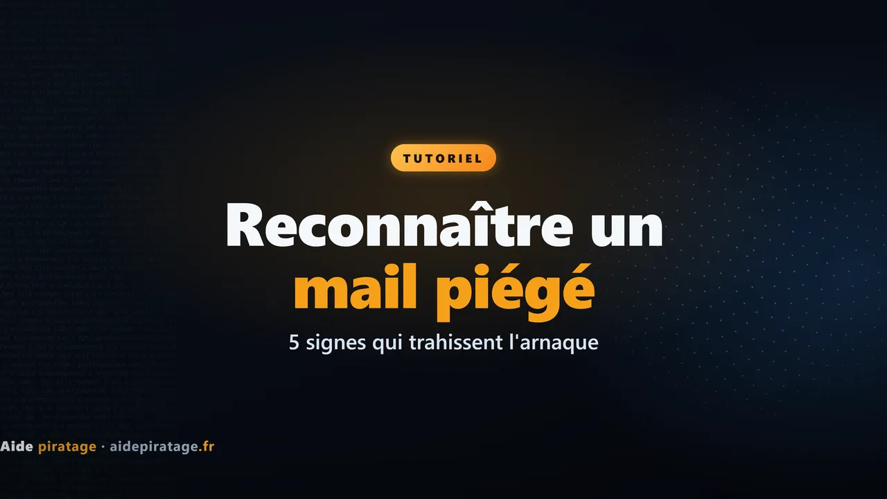 Tutoriel : reconnaître un mail de phishing — 5 signes qui trahissent l'arnaque